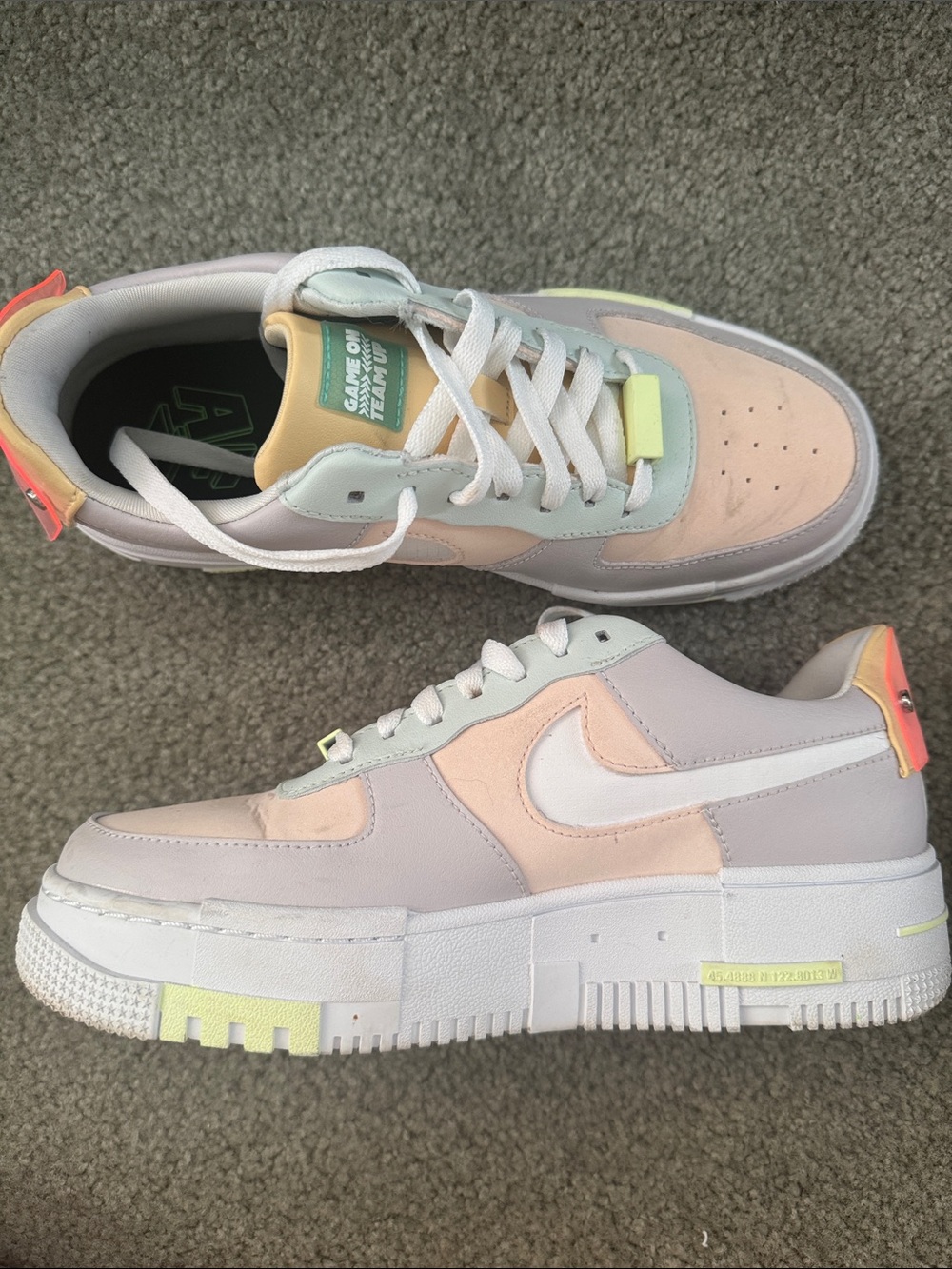 Youth Low-Top Pastel Panel Sneakers in Pink, Lavender & Mint